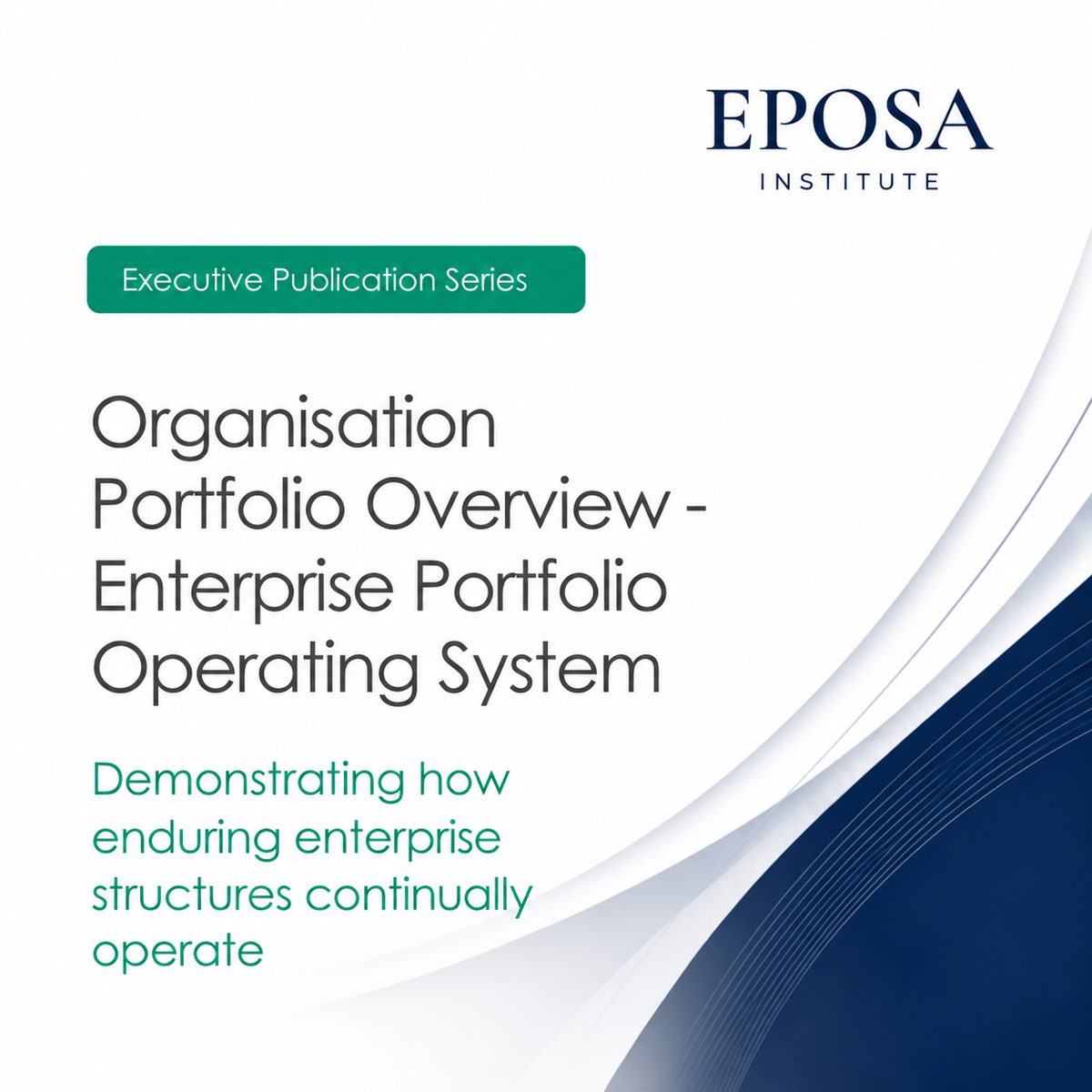 Organisation Portfolio Overview - Enterprise Portfolio Operating System