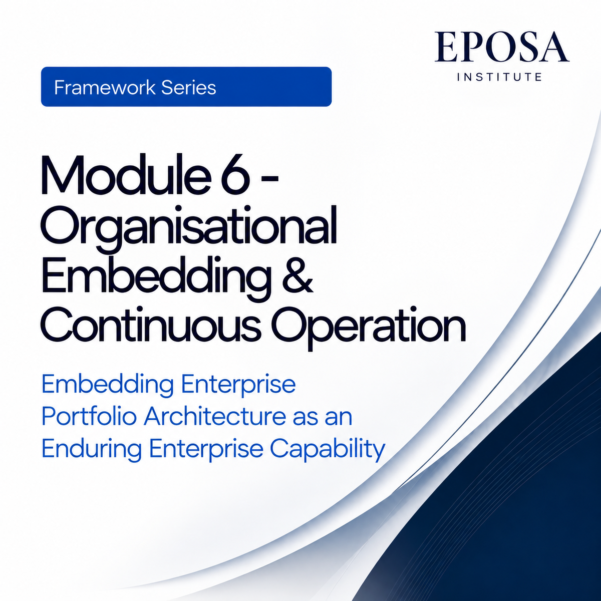 Module 6 Organisational Embedding & Continuous Operation